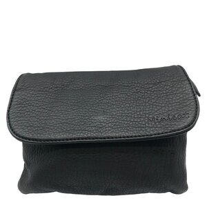 MINICAT Black Faux Leather Multipocket Crossbody